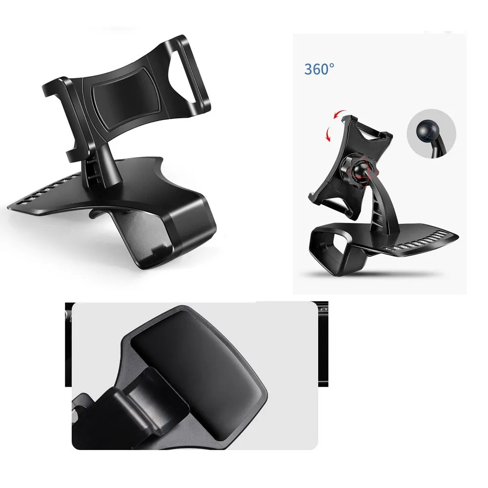 3 in 1 Car GPS Smartphone Holder: Dashboard / Visor Clamp   AC Grid Clip for Caterpillar CAT S52 rugged (2020) - Black