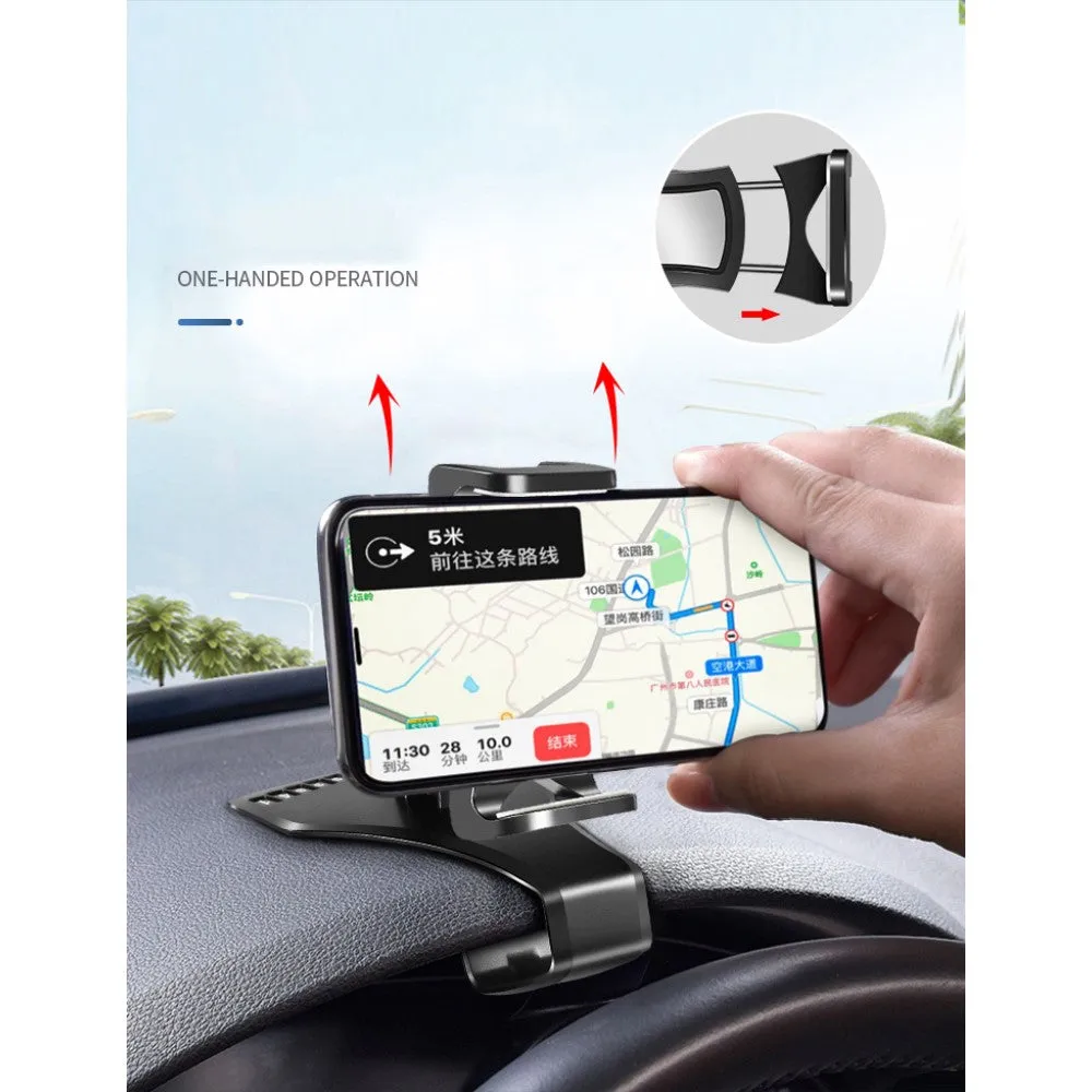 3 in 1 Car GPS Smartphone Holder: Dashboard / Visor Clamp   AC Grid Clip for Caterpillar CAT S52 rugged (2020) - Black