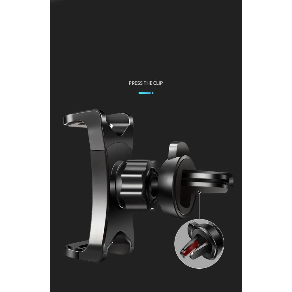 3 in 1 Car GPS Smartphone Holder: Dashboard / Visor Clamp   AC Grid Clip for Caterpillar CAT S52 rugged (2020) - Black
