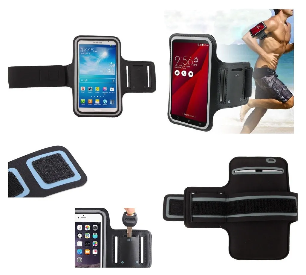 Armband Professional Cover Neoprene Waterproof Wraparound Sport with Buckle for Infinix Smart 4c (2019) - Black