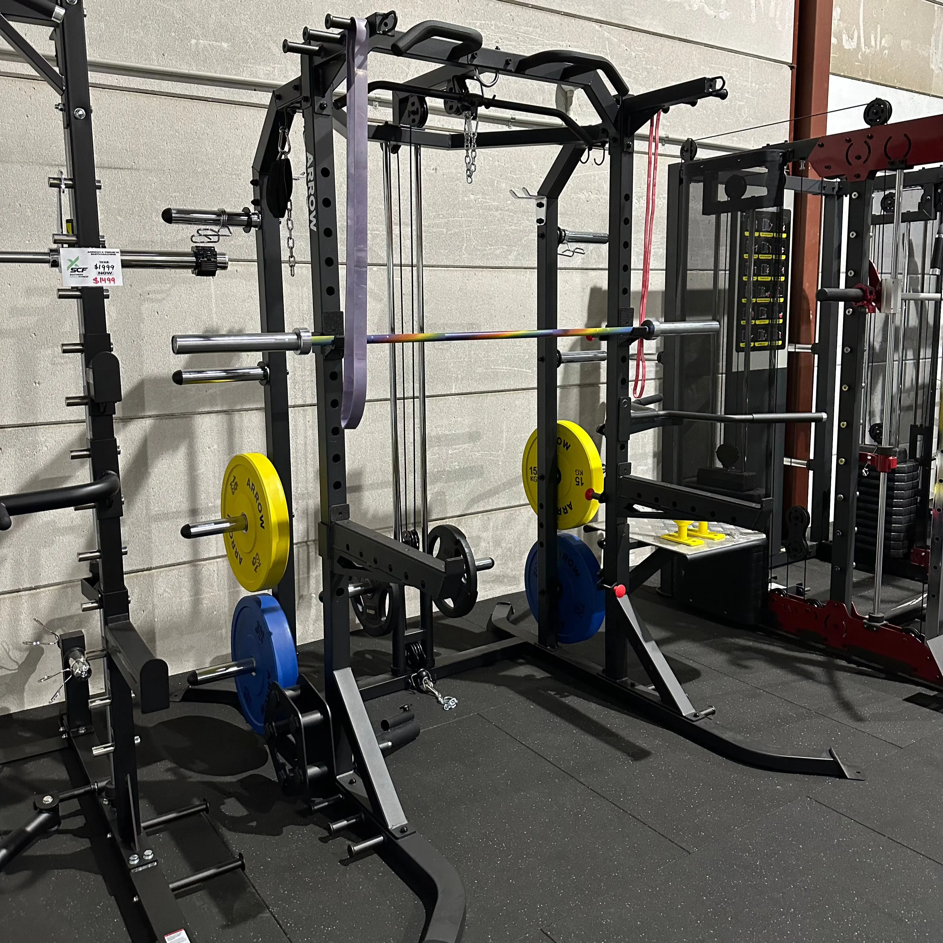 Arrow Half Rack With Lat Pulldown & Sissy Squat Bench (FLOOR STOCK, PICK UP ONLY