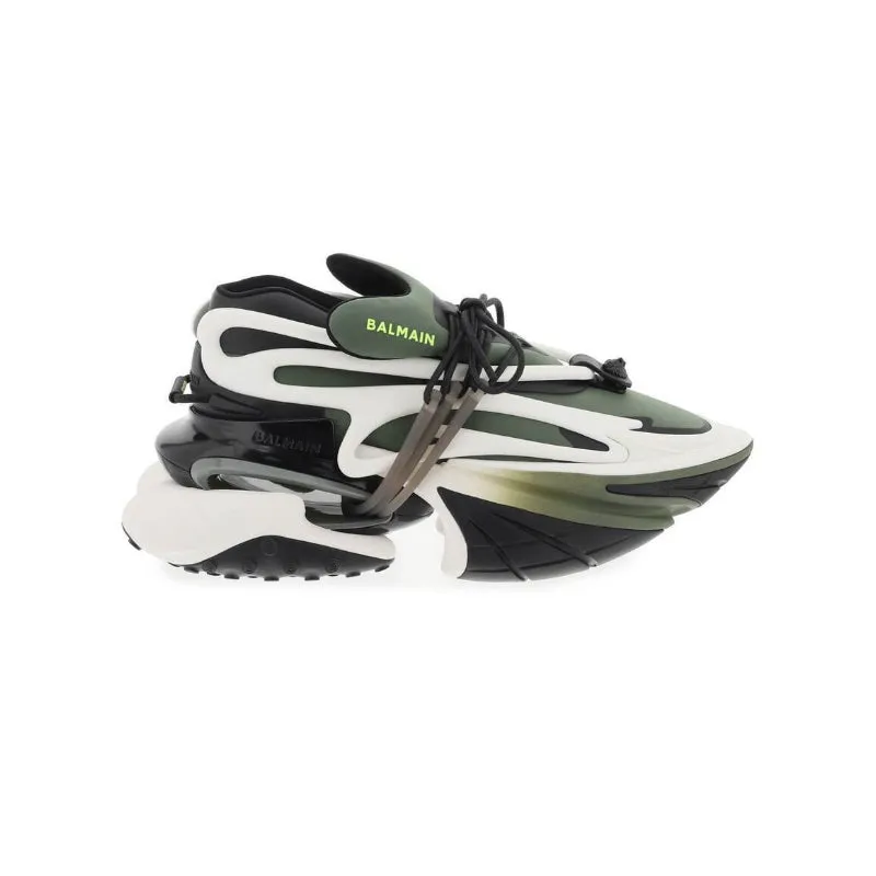 Balmain Unicorn Low-Top Trainers In Neoprene And Calfskin