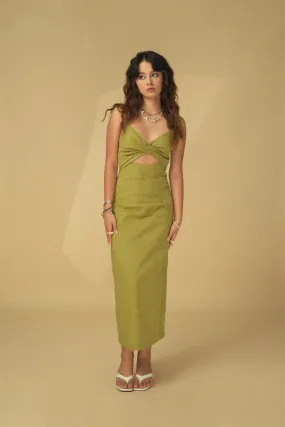 Belcalis Linen Cut Out Dress