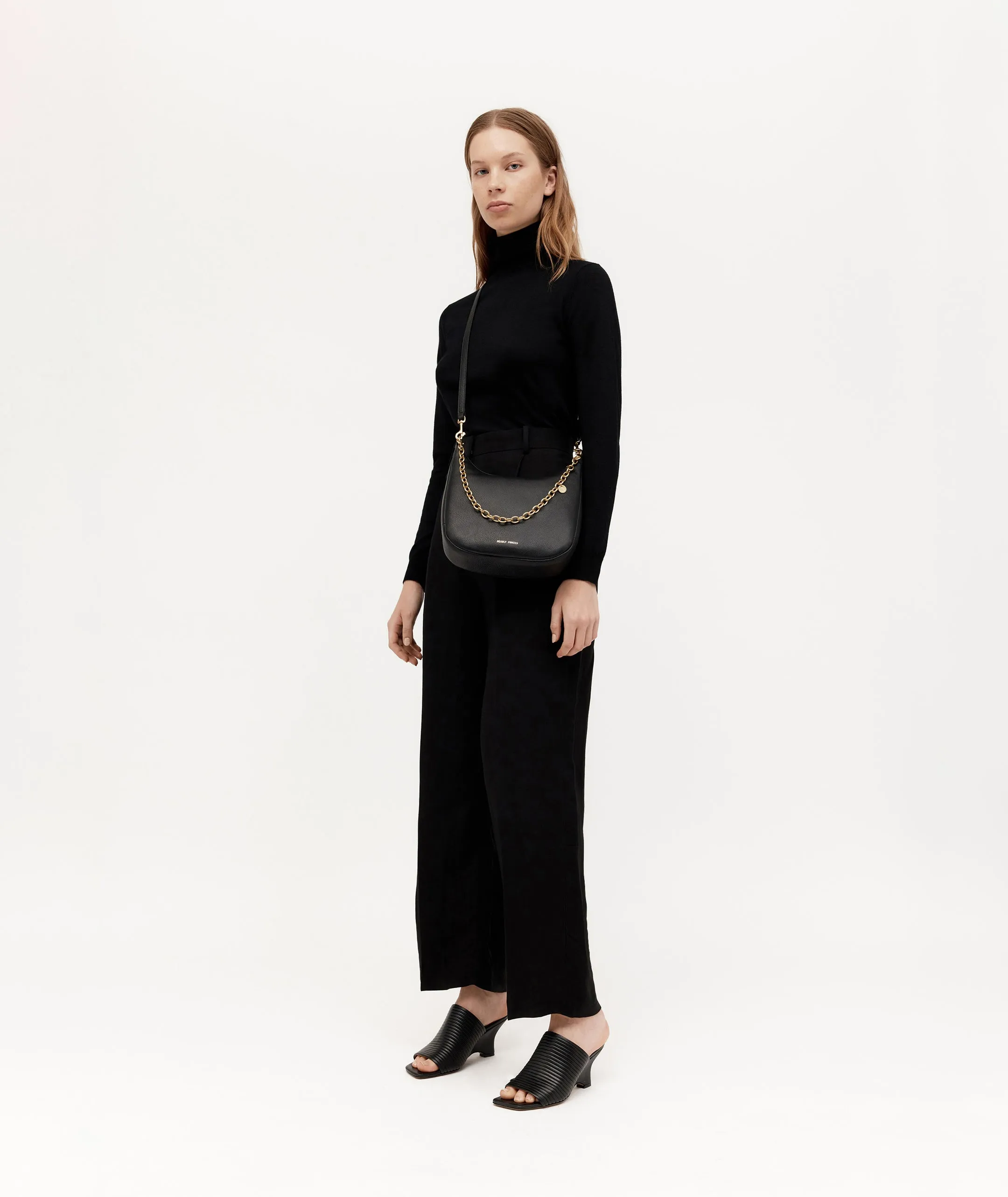 Caballo Mule - Black Pleated