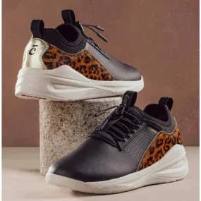 Clove Classic Shoes Sneakers Healthcare Nursing Black Leopard Size 9 New