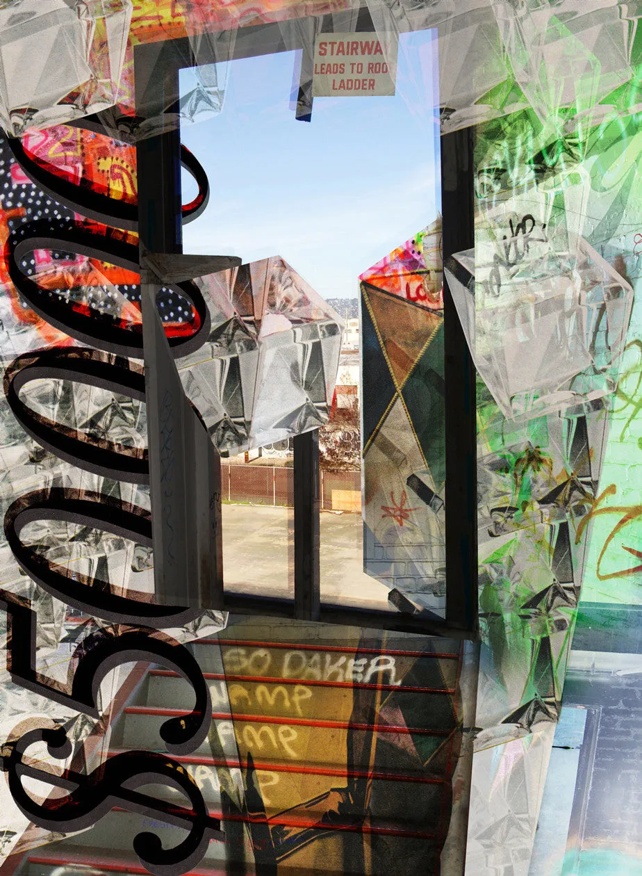 collage: Rubberband Stacks - 24x18" print