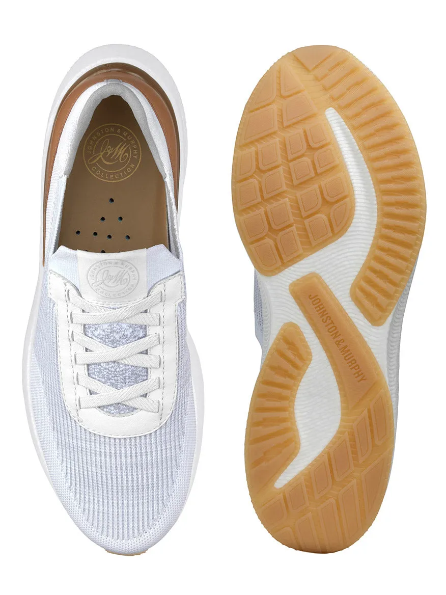 J & M Collection Briley Knit Jogger in White Knit