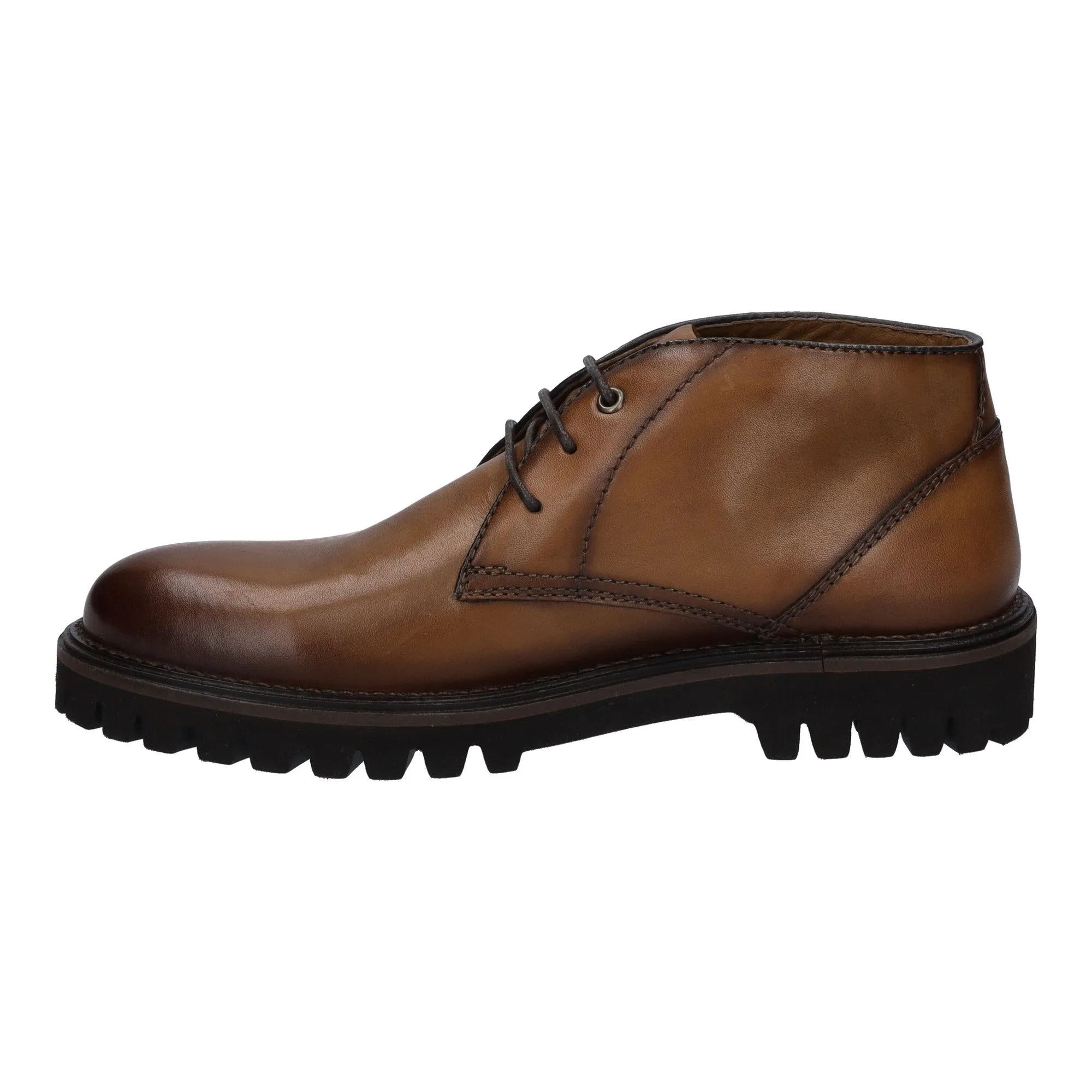 Josef Seibel 34403 Romed 03 Mens Cognac Leather Arch Support Lace Up Shoes