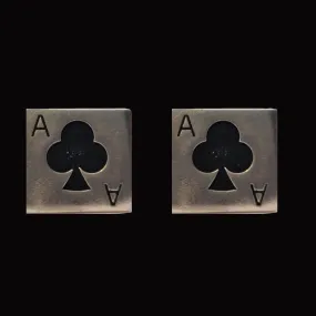 Poker Inspired Silver Cufflinks
