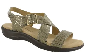SAS Laguna Cross Strap Sandal - Olive Gold