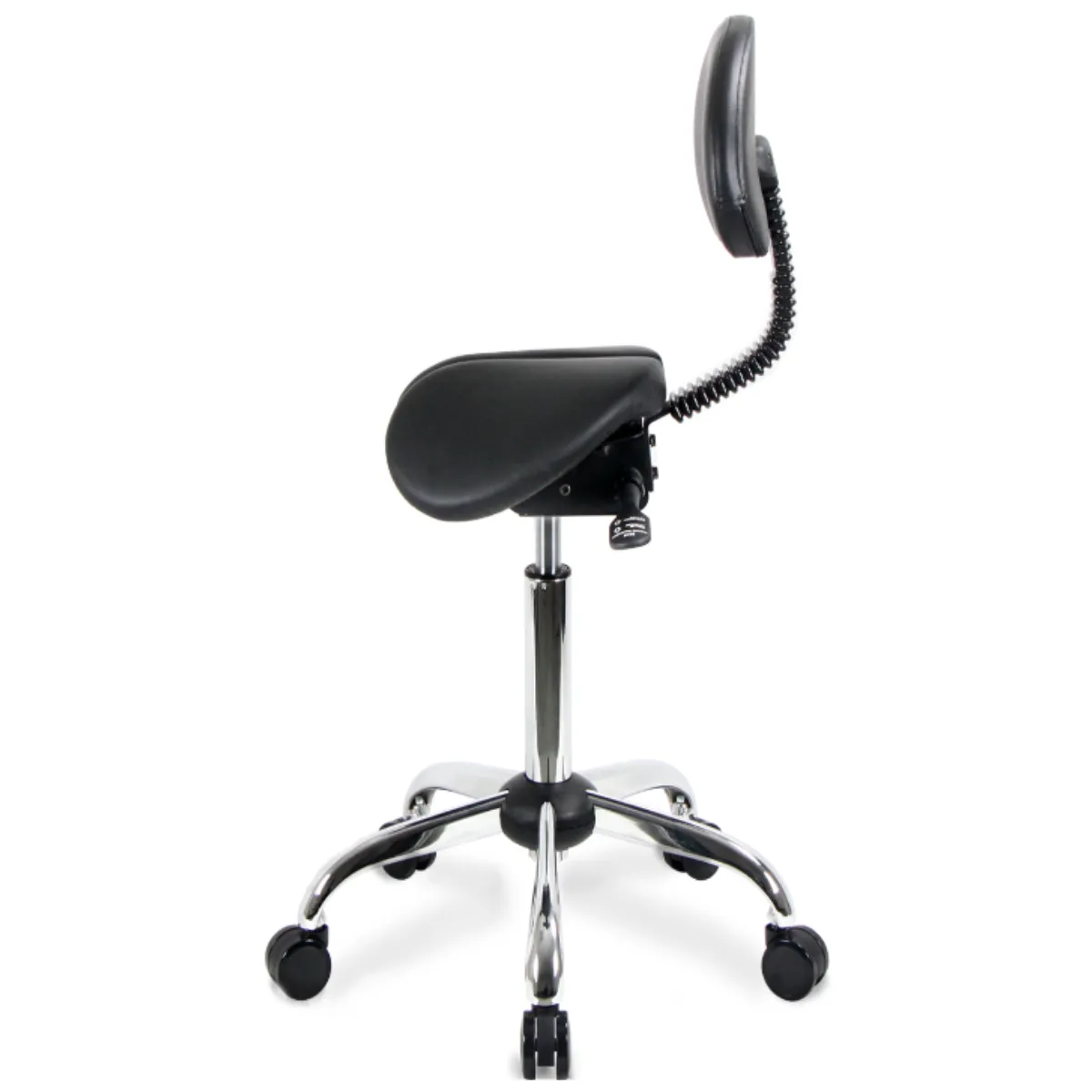 Small USA Patented Twin Tiltable Saddle Stool with Adjustable Backrest and Seat Width