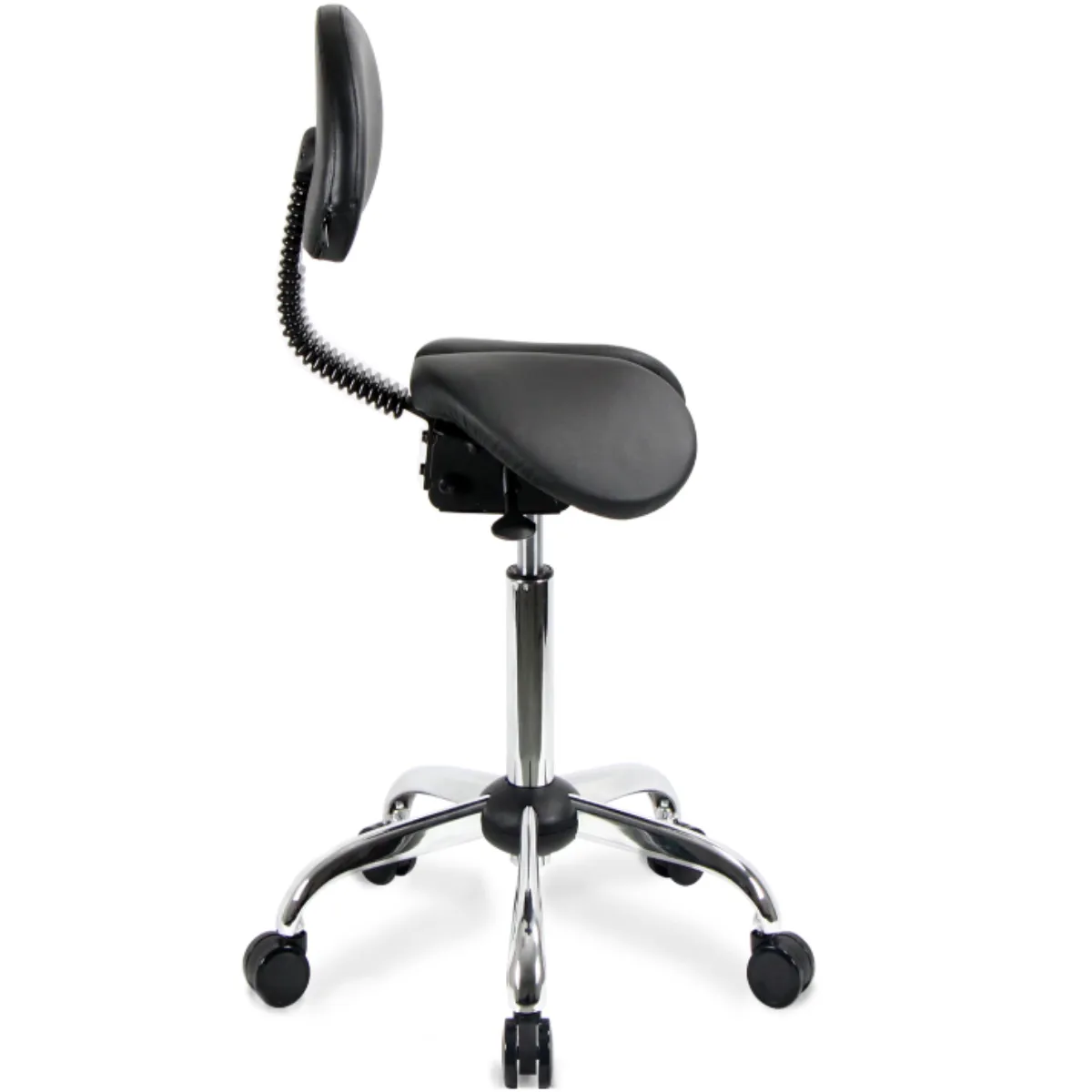 Small USA Patented Twin Tiltable Saddle Stool with Adjustable Backrest and Seat Width