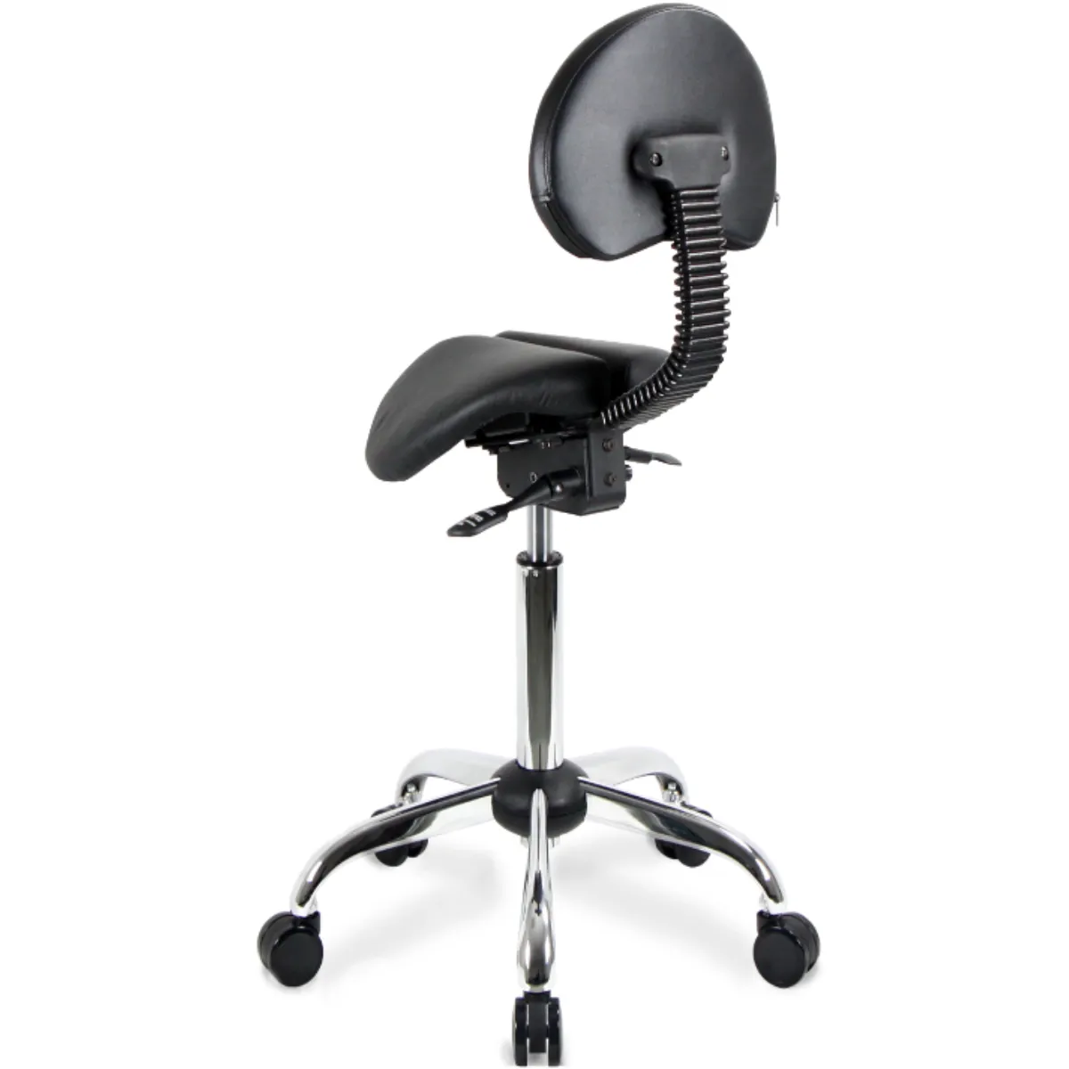 Small USA Patented Twin Tiltable Saddle Stool with Adjustable Backrest and Seat Width
