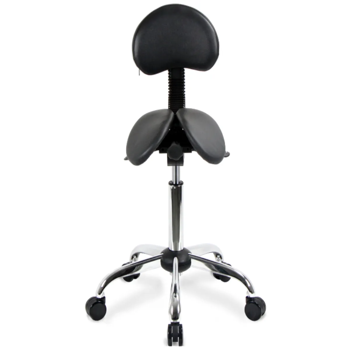 Small USA Patented Twin Tiltable Saddle Stool with Adjustable Backrest and Seat Width