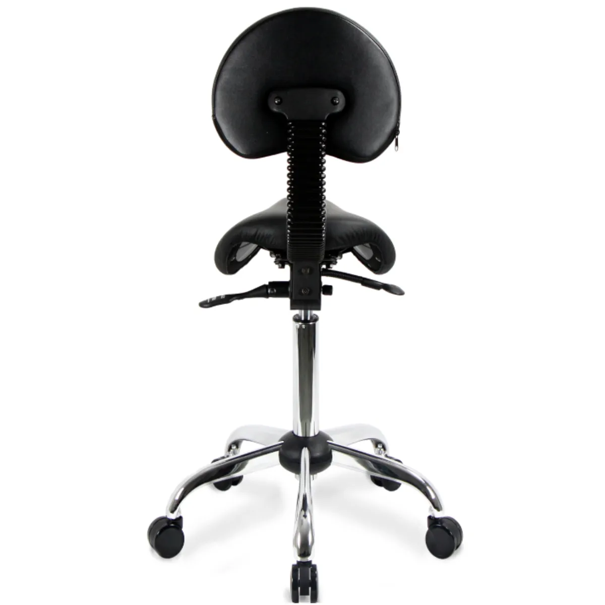 Small USA Patented Twin Tiltable Saddle Stool with Adjustable Backrest and Seat Width