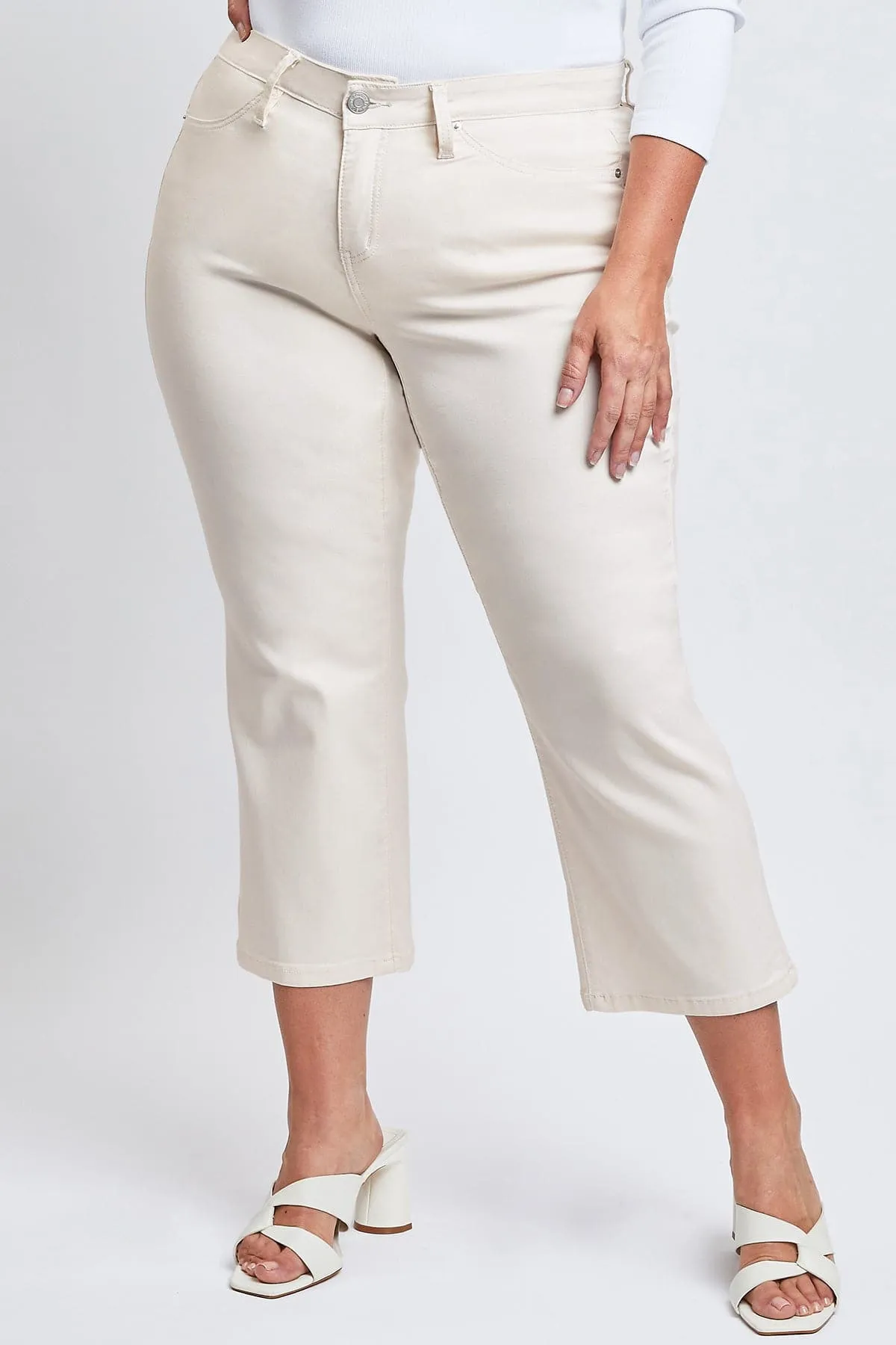 Women's Plus Hyperstretch Cropped Wide Leg Pants