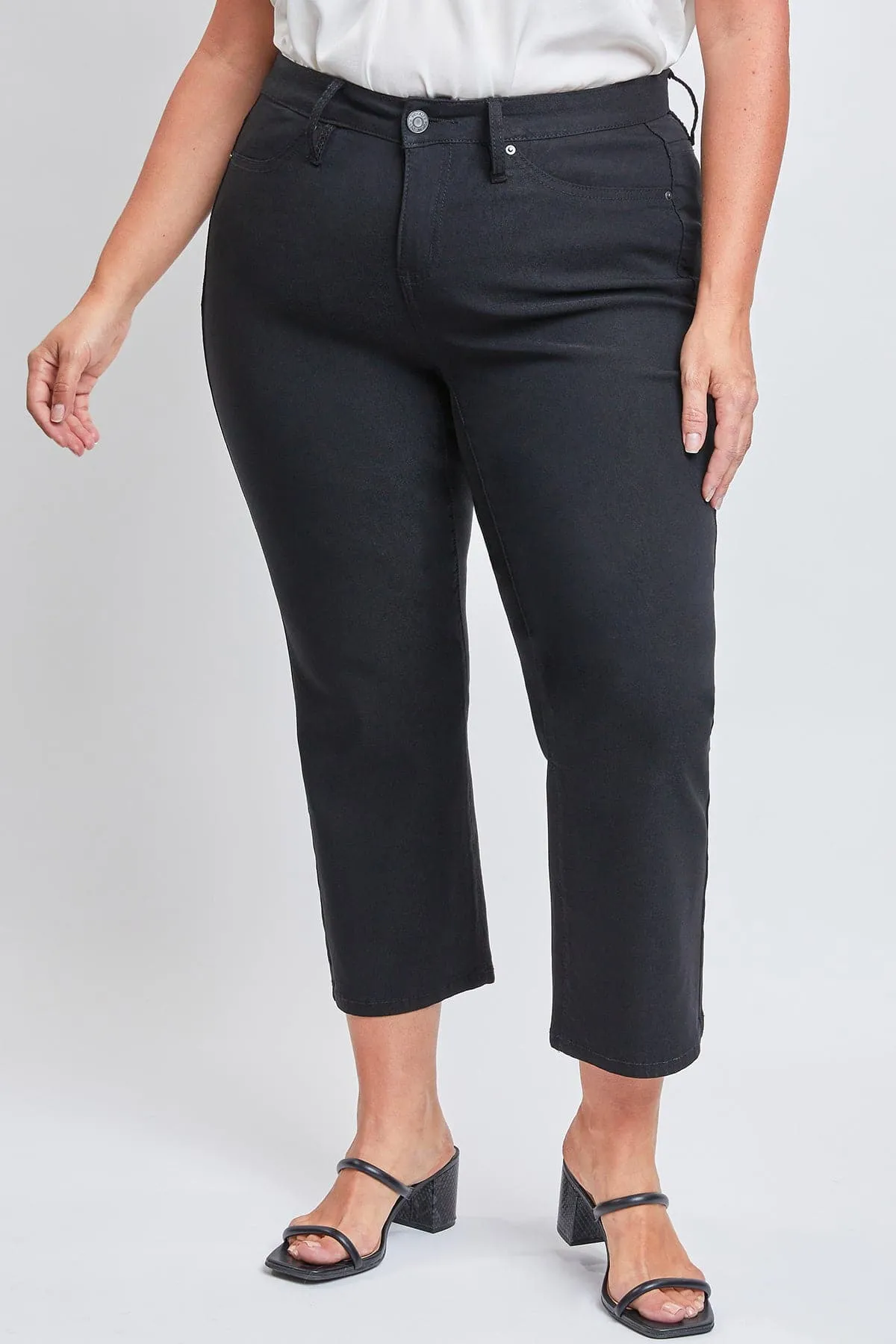 Women's Plus Hyperstretch Cropped Wide Leg Pants