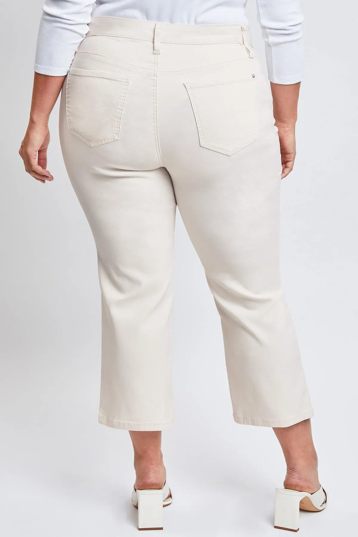 Women's Plus Hyperstretch Cropped Wide Leg Pants