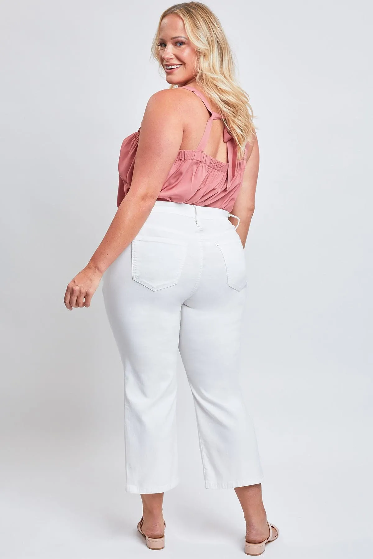 Women's Plus Hyperstretch Cropped Wide Leg Pants