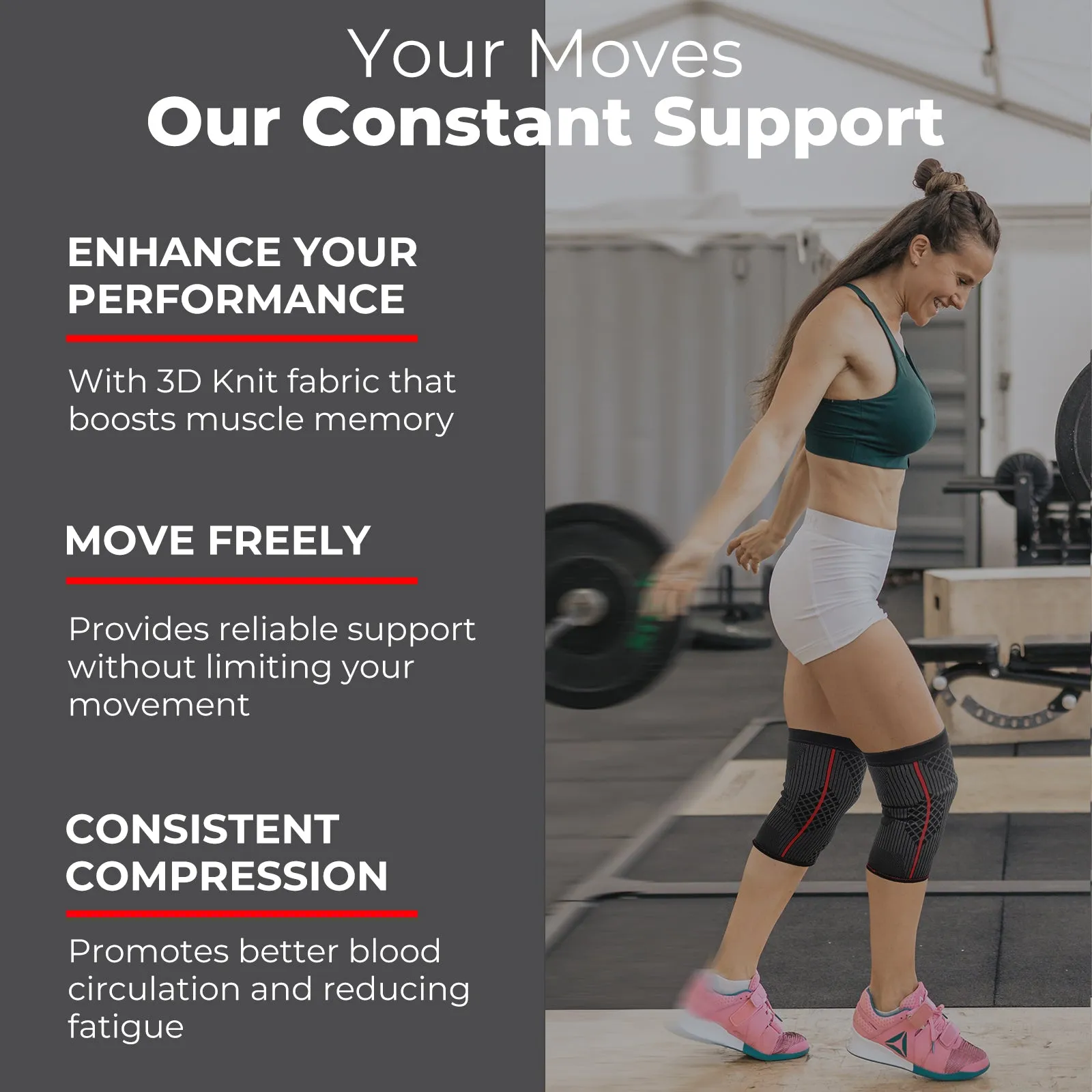 ZOYER Performance Knee Sleeve with EVA Pad